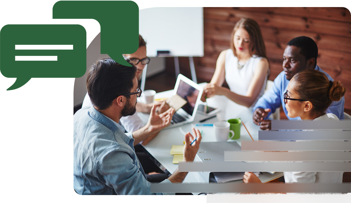 Group of people having a meeting